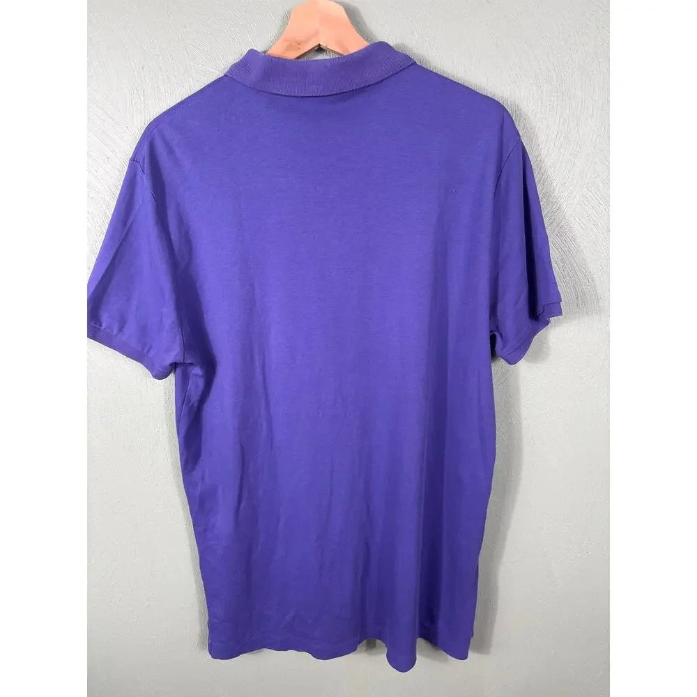 Polo Ralph Lauren Men's Size Large Purple Cotton Casual Short Sleeves Polo Shirt